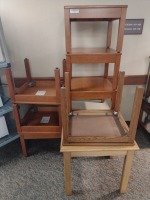 TABLES, WOODEN, SIDE, QTY. 9, LOC: INPATIENT NURSES STATION, LOC: RM 100 HALL