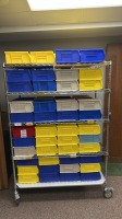 AKRO BINS, ASSORTED WITH 3 CARTS