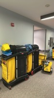 RUBBERMAID HOUSEKEEPING CARTS, QTY. 3