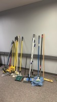BROOMS, MOPS, DUSTERS