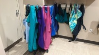 ASSORTED X-RAY GARMENTS ON CART AND WALL MOUNT (WALL MOUNT NOT INCLUDED)
