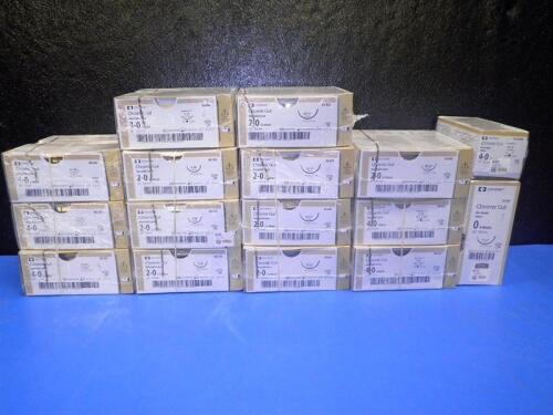 LOT OF COVIDIEN CHROMIC GUT ABSORBABLE SUTURE(REF#SG-363,CG-923,CG883,CG-811,SG-635,CG-924,UG-203,GG-123) EXP DATE RANGE: 9/2019-11/2019 (QTY 16)