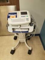 WELCH ALLYN CP200 ELECTROCARDIOGRAPH MACHINE WITH LEADS, CART