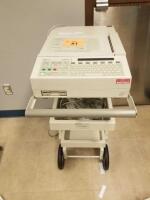 HEWLETT PACKARD PAGE WRITER XLI INTERCEPTIVE EKG MACHINE WITH LEADS, CART