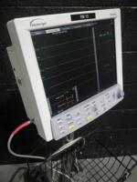 DATASCOPE SPECTRUM PATIENT MONITOR ON ROLLING STAND