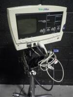 WELCH ALLYN PATIENT MONITOR ON ROLLING STAND