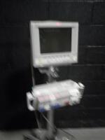 HEWLETT PACKARD NEONATAL VIRIDIA 24CT PATIENT MONITOR ON ROLLING STAND