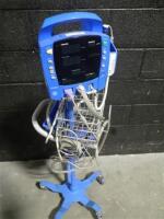 GE DINAMAP PROCARE PATIENT MONITOR ON ROLLING STAND