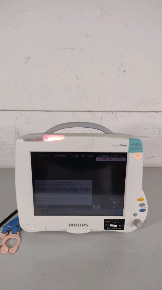 PHILIPS INTELLIVUE MP50 ANESTHESIA PATIENT MONITOR WITH MULTI-PARAMETER ...