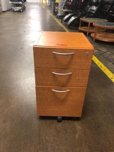 WOODEN LOCKING FILE CABINET