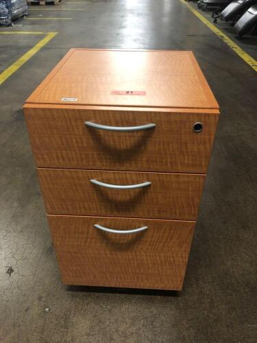 WOODEN LOCKING FILE CABINET