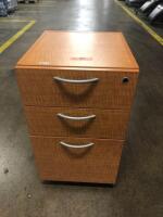 WOODEN LOCKING FILE CABINET