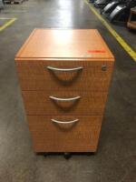 WOODEN LOCKING FILE CABINET