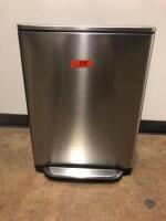 SIMPLE HUMAN STAINLESS STEEL TRASH BIN