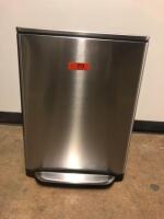 SIMPLE HUMAN STAINLESS STEEL TRASH BIN