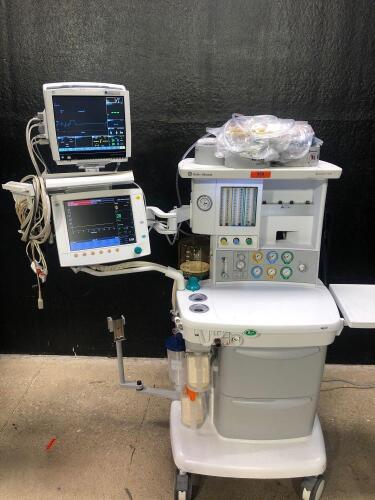 GE DATEX-OHMEDA AESPIRE VIEW ANESTHESIA MACHINE W/ GE CARESCAPE B450 MONITOR, 6.3 VERSION SOFTWARE