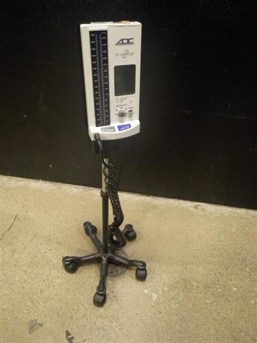 ADC MEDICAL E-SPHYG 2 BLOOD PRESSURE MONITOR ON ROLLING STAND