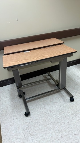 LOT OF OVERBED TABLES X2