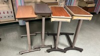 LOT OF OVERBED TABLES X4