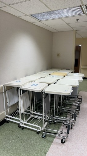 LOT OF LINEN CARTS