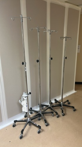 LOT OF IV POLES X4