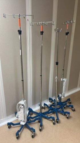 LOT OF IV POLES X4