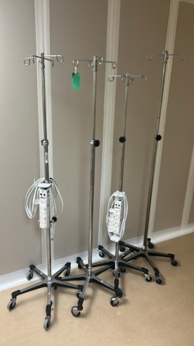 LOT OF IV POLES X4