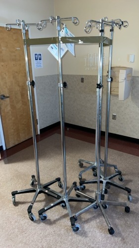 LOT OF IV POLES X5