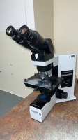 OLYMPUS BX40 LAB MICROSCOPE W/ 5 OBJECTIVE (10X, 40X, 100X, 50X, 1X)
