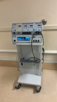 ERBE ICC 350 ESU SYSTEM AND ERBE APC 300 ESU SYSTEM W/ FOOTSWITCH ON CART