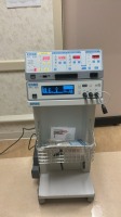 ERBE ICC 350 ESU SYSTEM AND ERBE APC 300 ESU SYSTEM W/ FOOTSWITCH ON CART