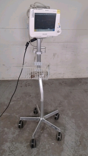 PHILIPS INTELLIVUE MP30 PATIENT MONITOR ON ROLLING STAND (Apart of the Astria Regional Medical Center Yakima, WA / Located at Phoenix Warehouse)