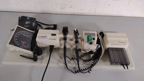 WELCH ALLYN 767 SERIES WALL MOUNT TO INCLUDE: WALL TRANSFORMER WITH (2) HEADS, SPHYMO, CUFF