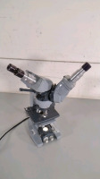 AO SPENCER 1031 LAB MICROSCOPE WITH SINGLE BINOCULAR (10X W.F.), VIEWING ATTACHMENT (10X W.F.), 4 OBJECTIVES (4, 10, 45, 100)