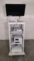 STRYKER 1588 AIM ENDOSCOPY SYSTEM TO INCLUDE: 1588 AIM CAMERA CONTROL UNIT, CROSSFIRE 2 INTEGRATED RESECTION AND ENERGY SYSTEM, SYNK WIRELESS TRANSMITTER, 32INCH 4K SURGICAL DISPLAY, CART