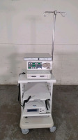 STRYKER CROSSFIRE 2 INTEGRATED RESECTION AND ENERGY SYSTEM, ISWITCH WIRELESS UNIVERSAL FOOT-CONTROL, CLARITY VIDEO ENHANCER AND ARTHROSCOPY PUMP ON ROLLING STAND