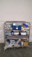 LOT OF MISC DISPOSABLES (WITH CART)(IN/OUT OF DATE)