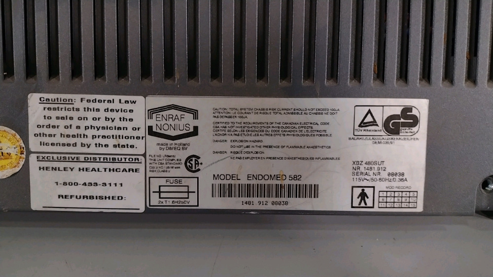 ENRAF NONIUS ENDOMED 582 ELECTROTHERAPY UNIT