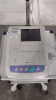 NIHON KOHDEN CARDIOFAX M ECG/EKG MACHINE WITH PATIENT CABLES ON ROLLING CART - 2