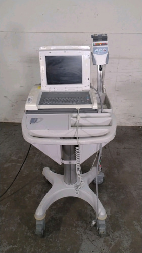 GE MAC 5500 ECG/EKG MACHINE WITH ACQUISITION MODULE (CAM HD) ON ROLLING CART