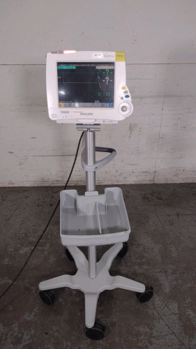PHILIPS INTELLIVUE MP30 PATIENT MONITOR WITH MULTI-PARAMATER MODULE (M3001A) WITH ROLLING STAND