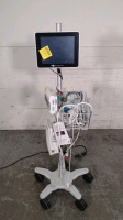 EDWARDS LIFESCIENCES EV1000M PATIENT MONITOR ON ROLLING STAND
