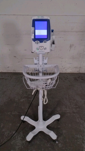WELCH ALLYN SPOT LXI VITAL SIGNS MONITOR ON ROLLING STAND