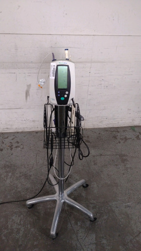 WELCH ALLYN 420 SERIES VITAL SIGNS MONITOR ON ROLLING STAND