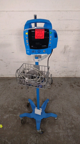 GE DINAMAP DPC400NR VITAL SIGNS MONITOR ON ROLLING STAND