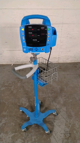 GE DINAMAP DPC400N VITAL SIGNS MONITOR ON ROLLING STAND