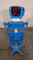 GE DINAMAP V100 VITAL SIGNS MONITOR ON ROLLING STAND