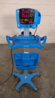 GE DINAMAP V100 VITAL SIGNS MONITOR ON ROLLING STAND