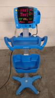 GE DINAMAP V100 VITAL SIGNS MONITOR ON ROLLING STAND