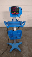 GE DINAMAP V100 VITAL SIGNS MONITOR ON ROLLING STAND
